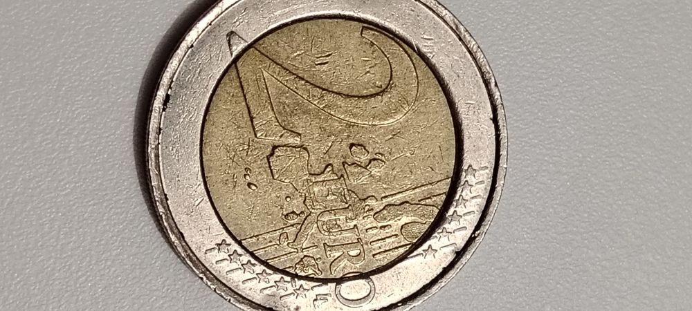 2 Euros Bélgica 2005 com defeito