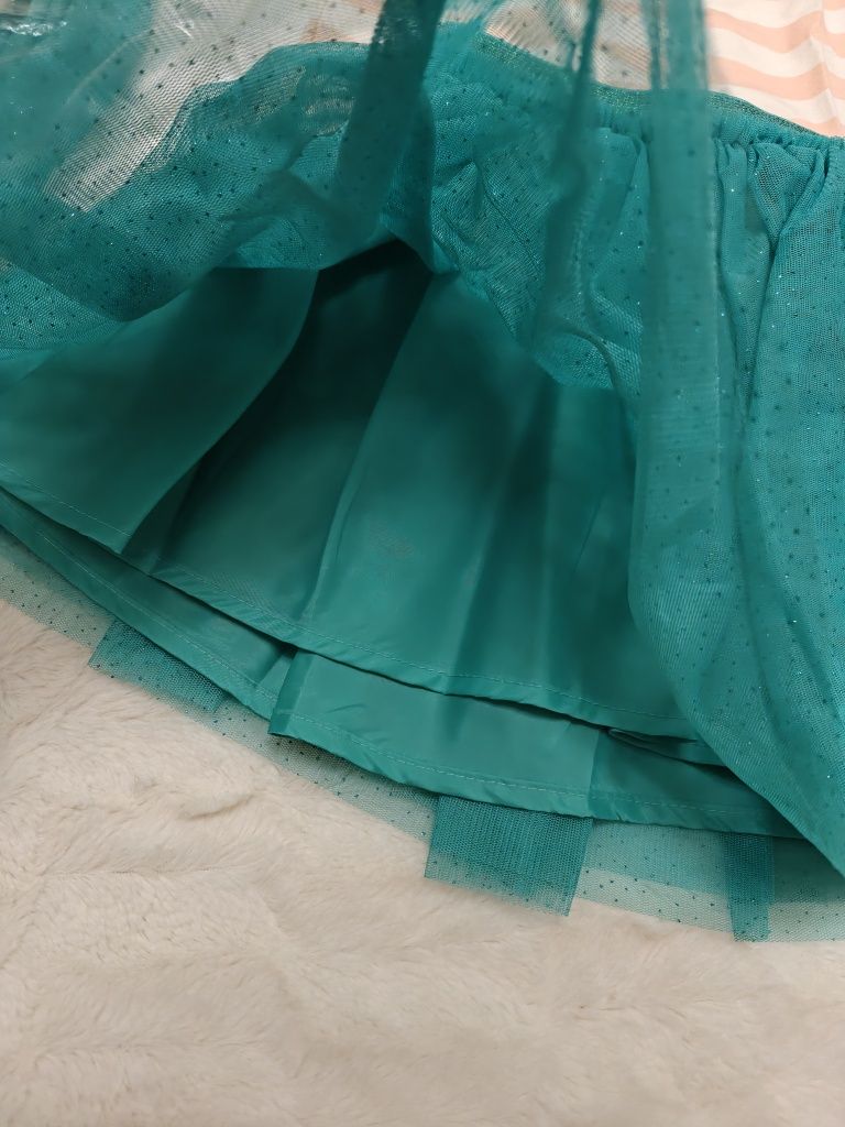 Nowe zestaw h&m 98/104 dla bliźniaczek spódniczka tiulowa koszulka