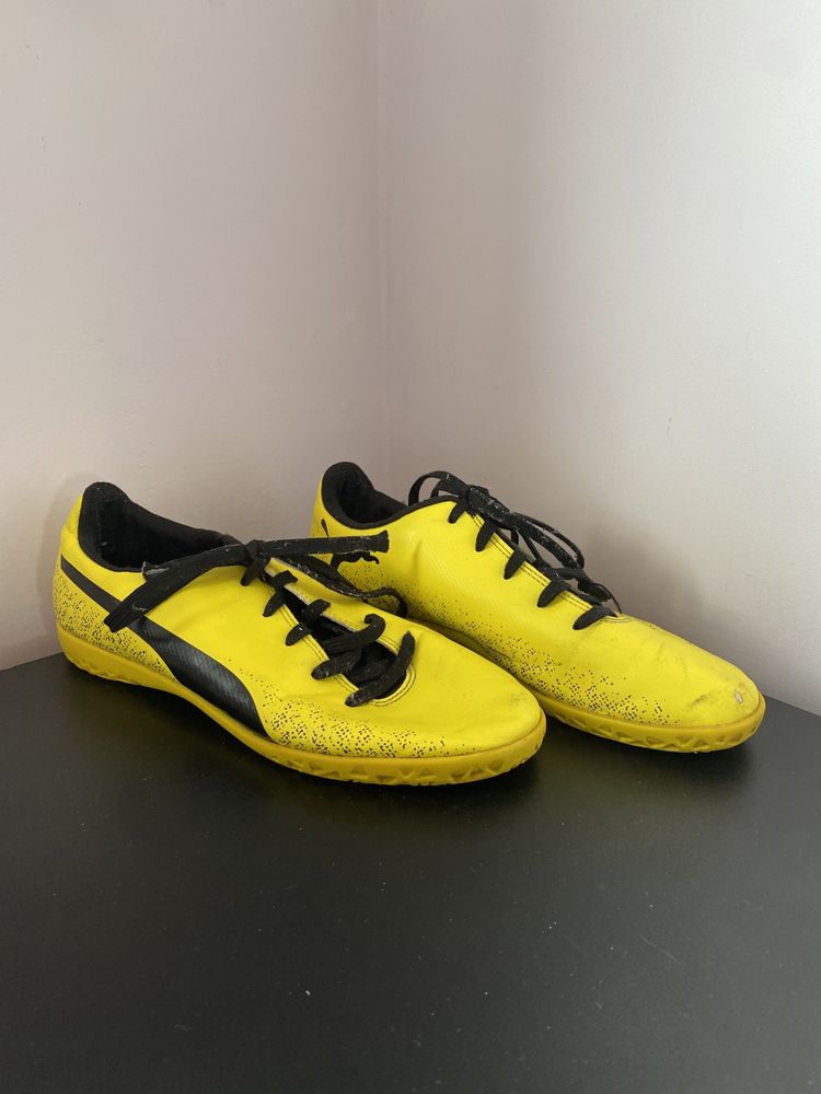 Buty sportowe zolte puma pilkarskie halowki dla dzieci