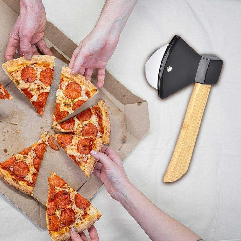 Nóż kółko do krojenia pizzy radełko topór nożyk prezent siekierka
