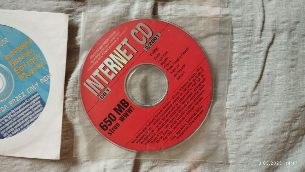 Płyty do komputera internet cd 2 sztuki