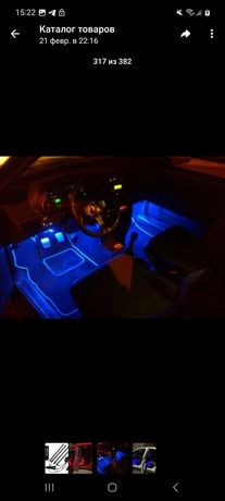 Светодиодная лента для подсветки салона автомобиля с пультом