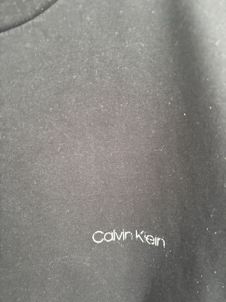 Czarna koszulka bawelniana calvin klein