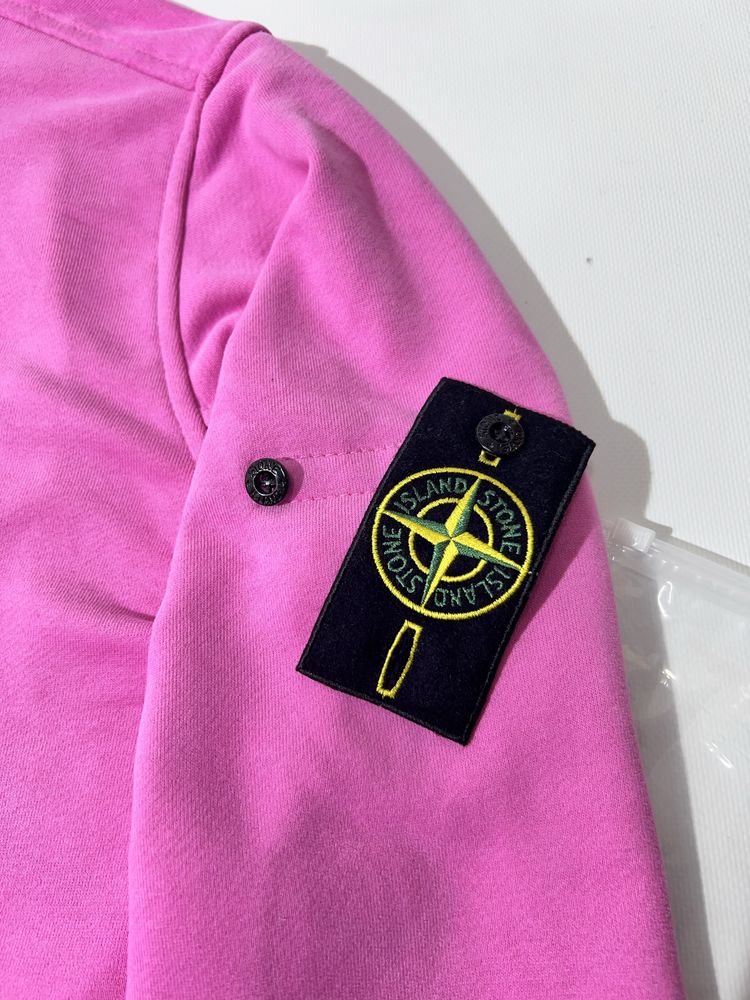 Зіп худі Stone Island | Кофта Стон Айленд чоловіча | Стонік Рожевий