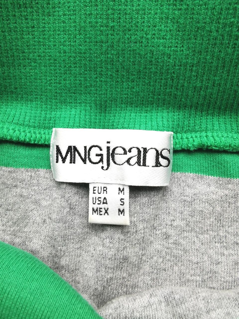 Mngjeans zielono szary top bez ramiączek, rozmiar M