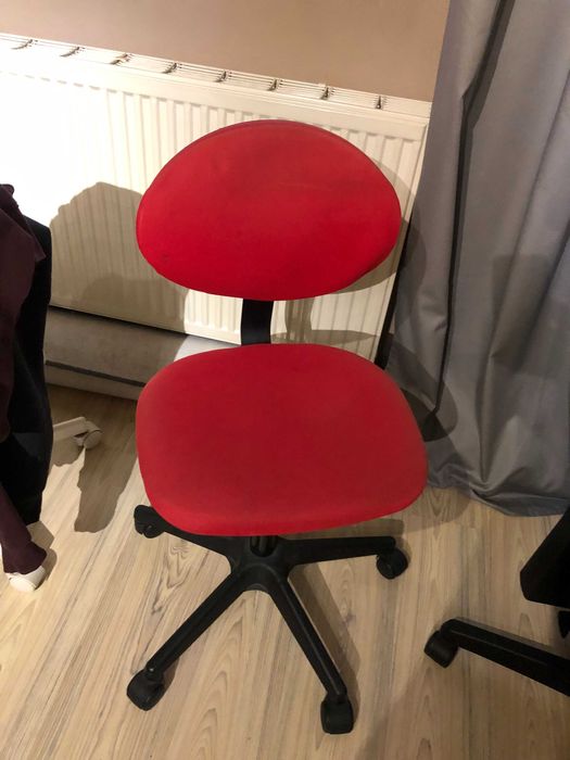 fotel do biurka, dziecięcy , czerwony , Ikea