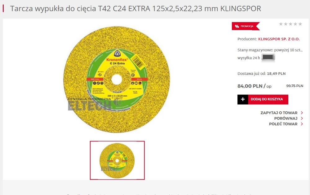 TARCZA DO CIĘCIA 230x3x22 Kronenflex C24extra -1szt.