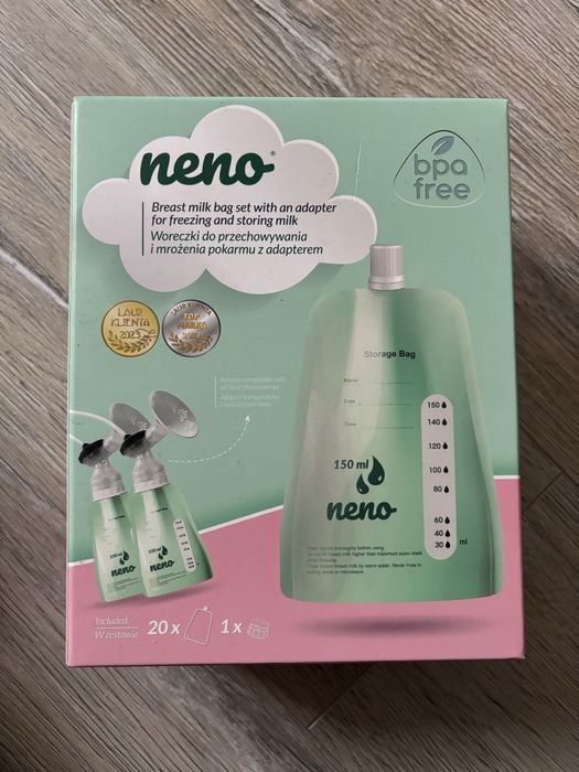 Woreczki do przechowywania pokarmu Neno z adapterem, 20 szt.