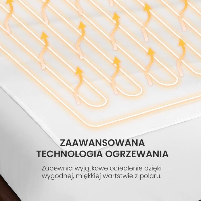 koc elektryczny 150x 80cm biały cosi home eb-s2-eu