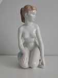 Aquincum akt kobiety duża figurka porcelanowa sygnowana lata 60
