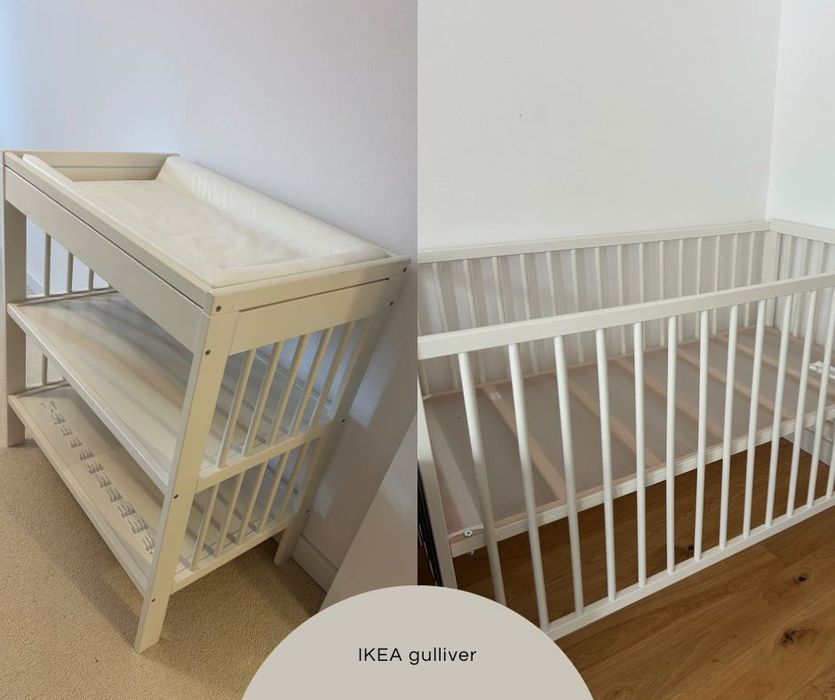 Zestaw Łóżeczko i przewijak IKEA Gulliver