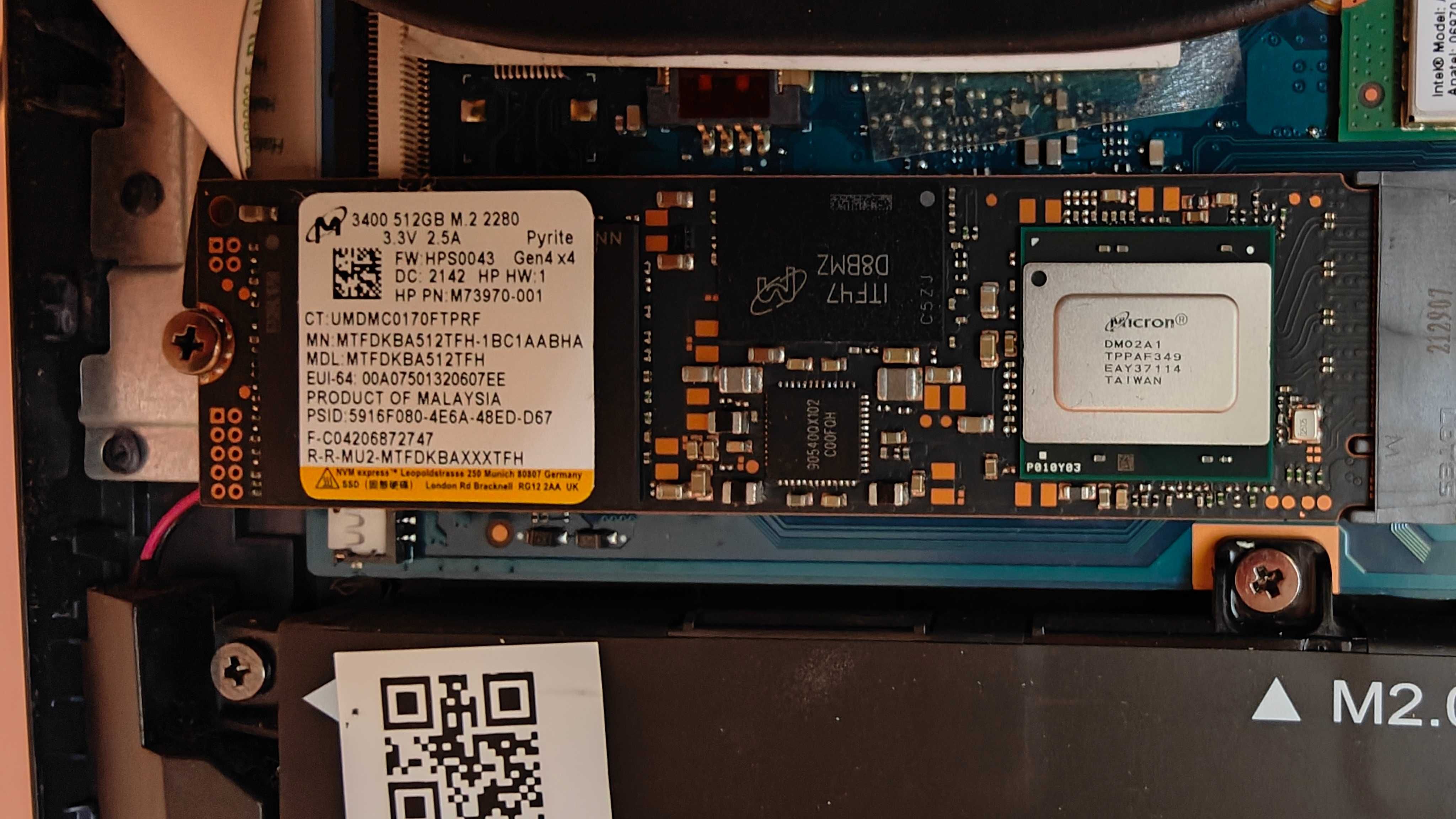 SSD dysk 512 GB M2 NVMe MTFDKBA512TFH PCI-E 4.0 x4 TLC 6600 MB/s