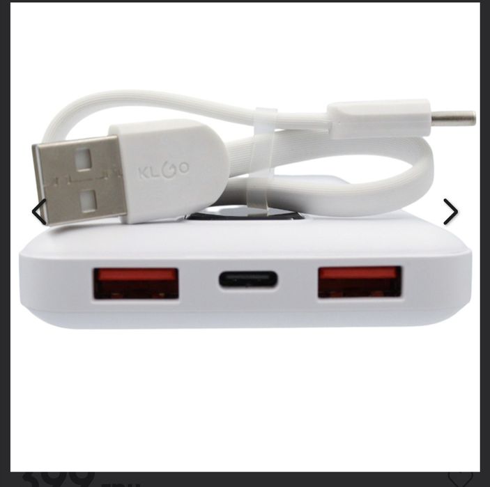 Павербанк 22.5w дисплей 10 тисяч чорний та білий