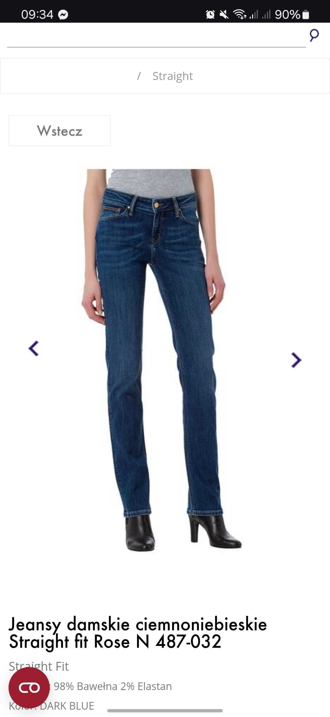 Jeansy dżinsy proste cross jeans 26/32