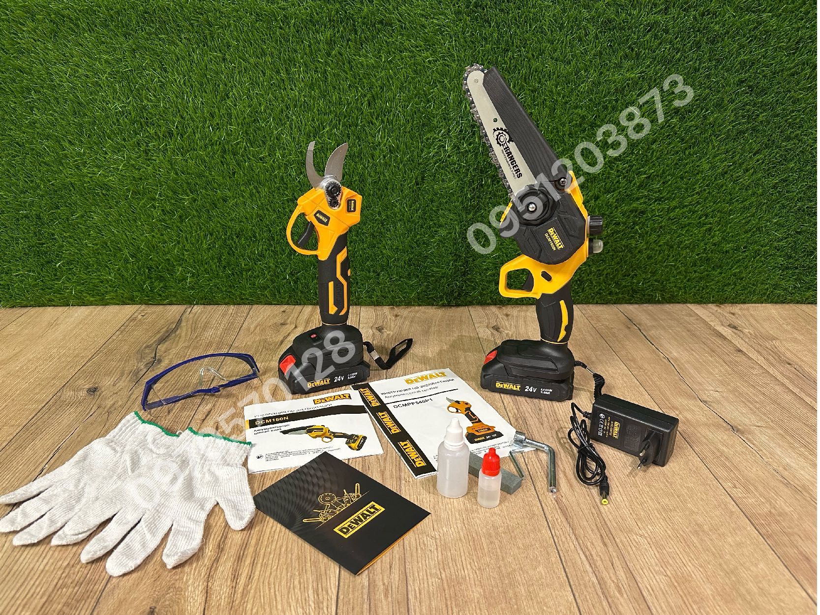 Набор 2/1 DeWALT Секатор DCMPP540P1 + Мини пилка DCM160N 24V5Ah (2акб)