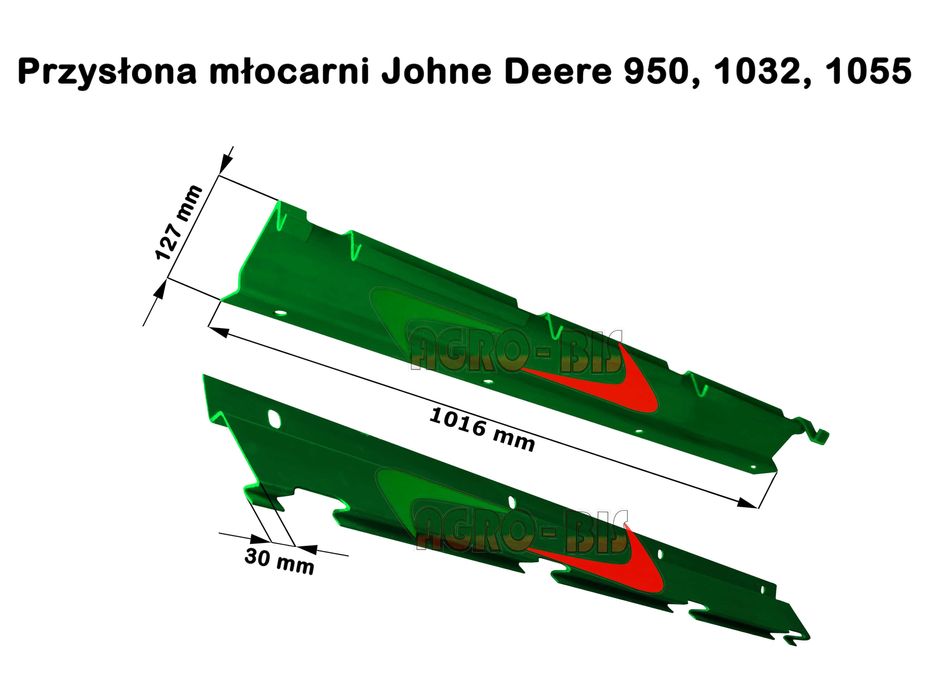 Przysłona młocarni do komb.Johne Deere 950, 1032, 1055