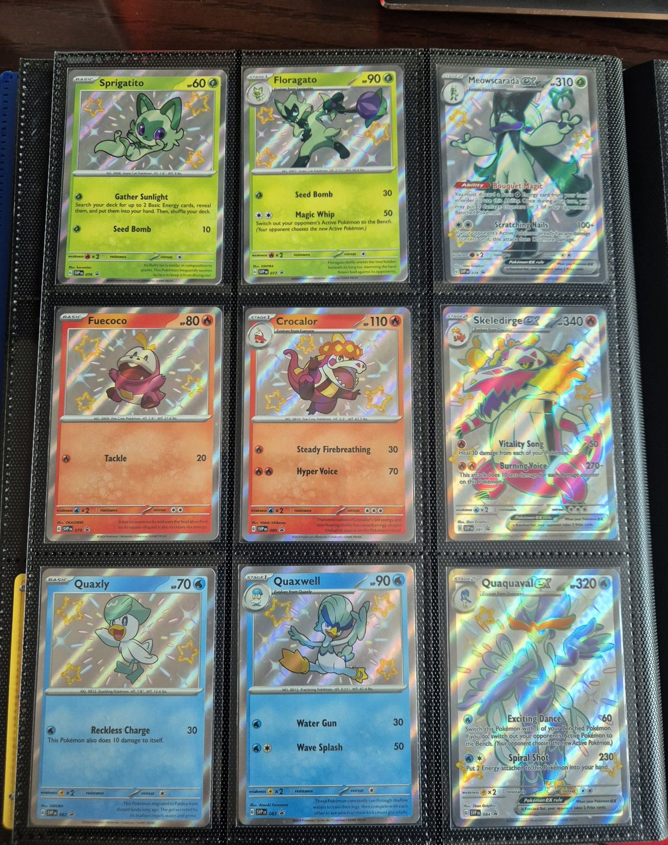 Cartas Pokémon - Starters Gen 9 Shiny