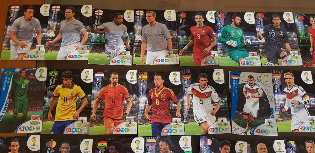 Cartas panini adrenalyn XL fifa Brasil 2014
