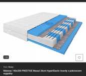 Materac sprężynowy kieszeniowy 140x200 prestige masaż HyperElastic