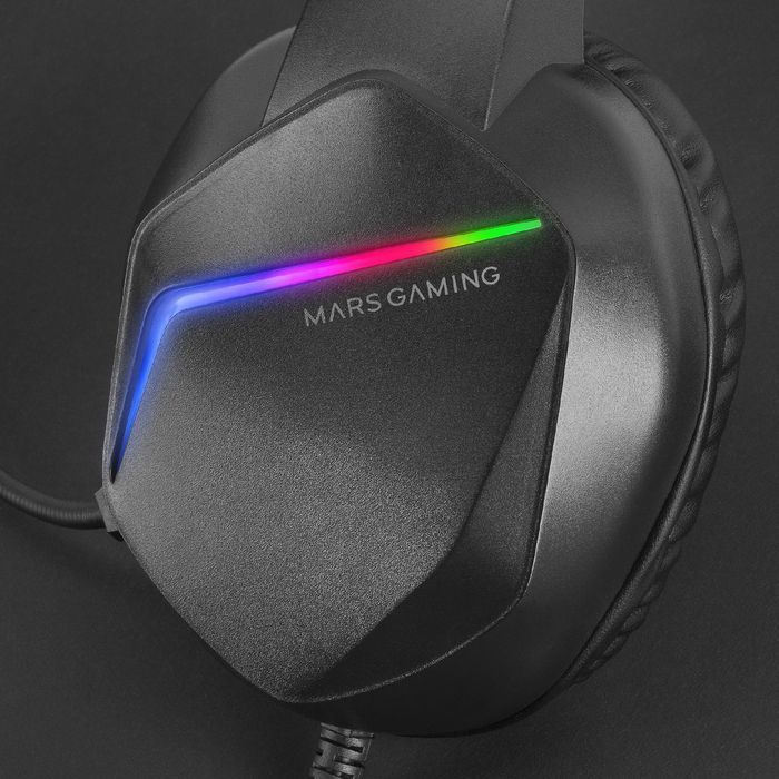 słuchawki nauszne mars gaming mh122 czarne mikrofon oświetlonie rgb