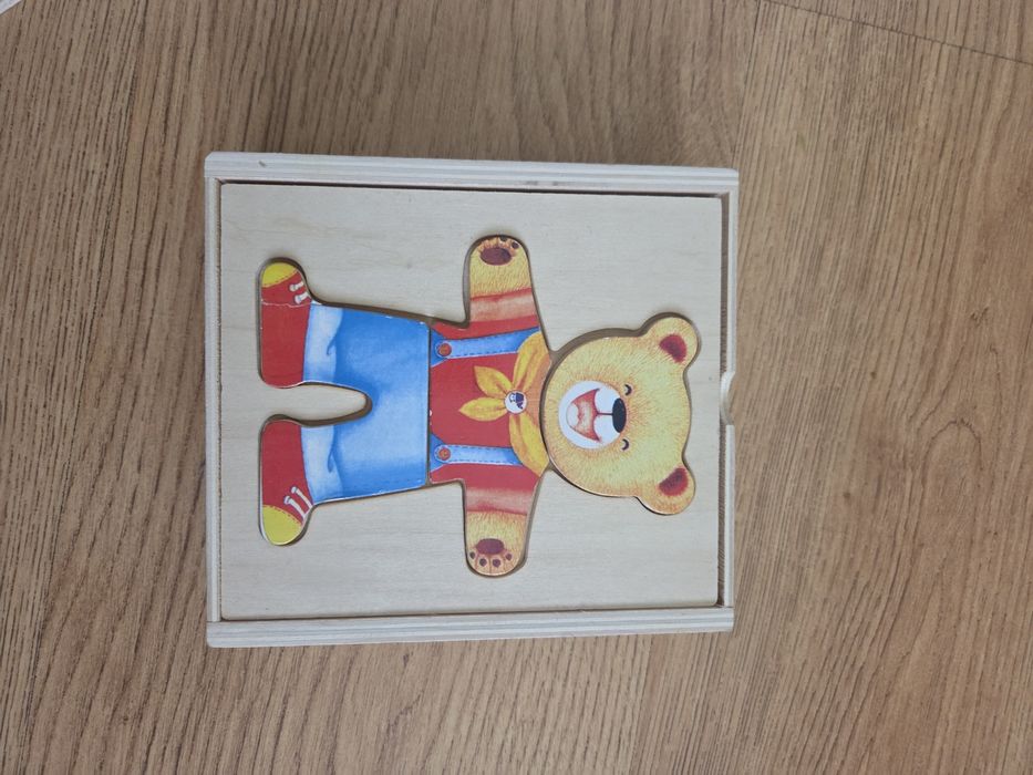 Układanka drewniana Miś