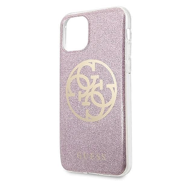Etui Guess 4g Circle Glitter na iPhone 11 Pro Max - różowe