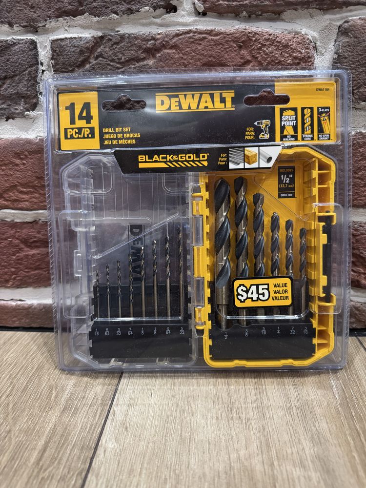 Набор сверл DeWalt (14шт) black and gold , titanium