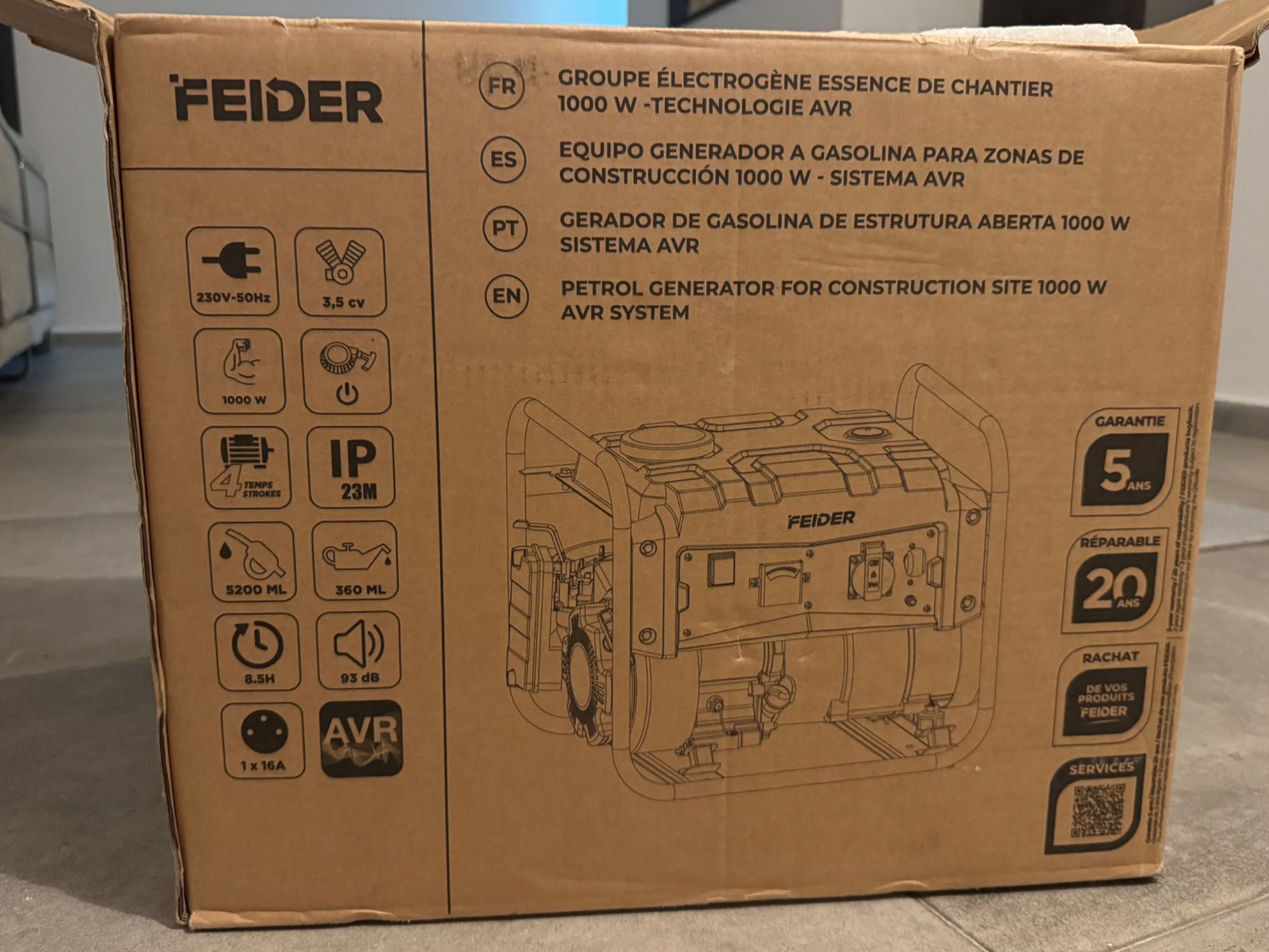 Gerador Feider 1000 W