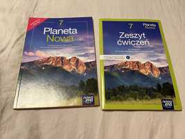 Planeta Nowa 7 podręcznik i zeszyt ćwiczeń do geografii do klasy 7