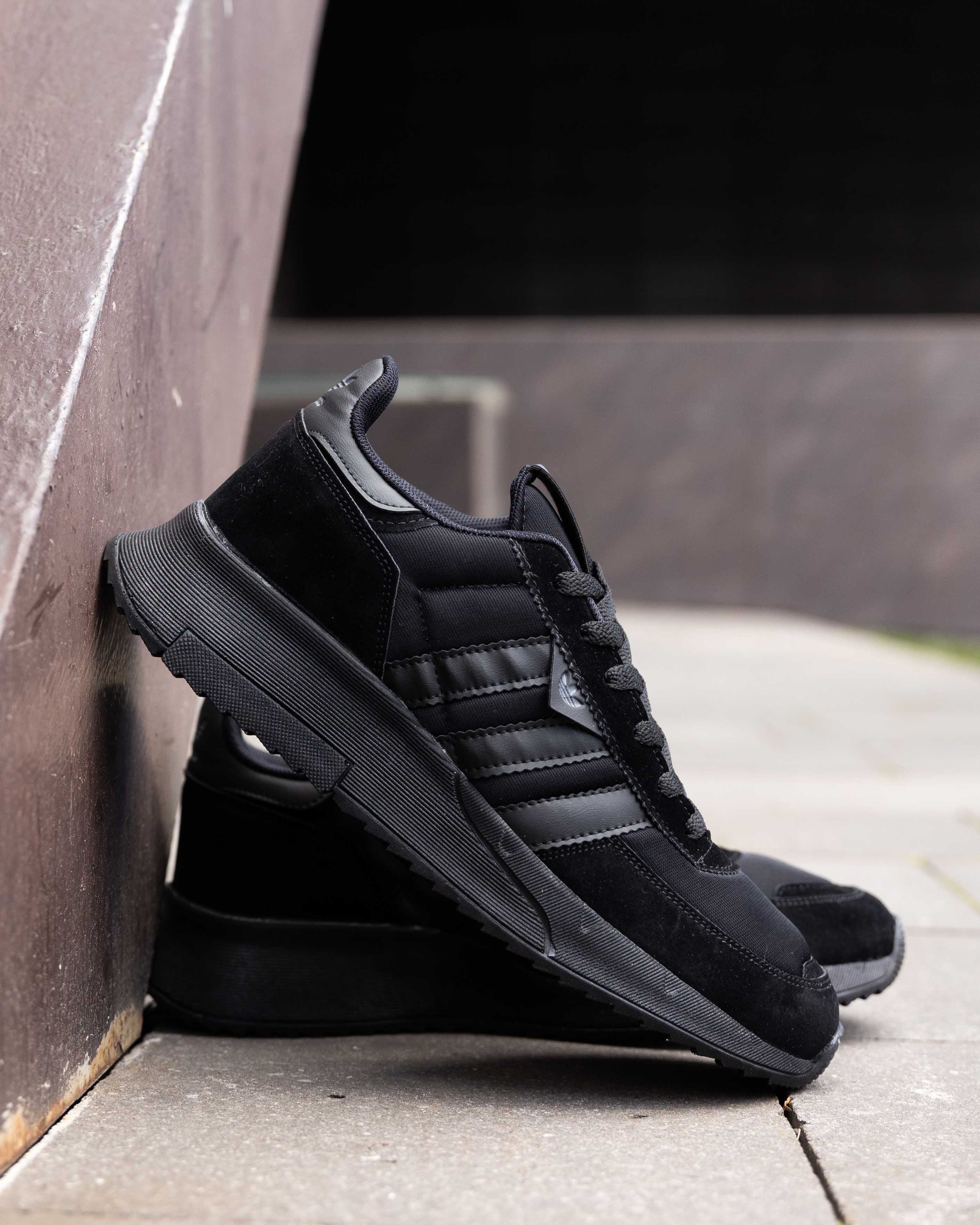 Кроссовки мужские Adidas Retropy F2 Total Black Адидас весна лето