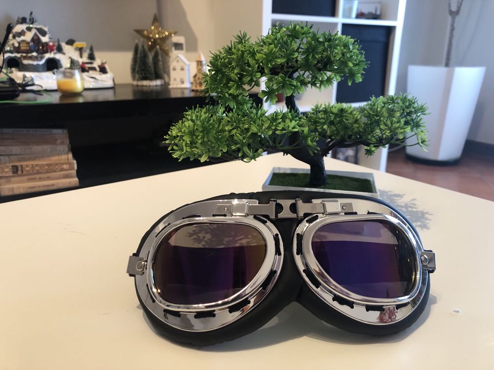Oculos de moto estilo aviador