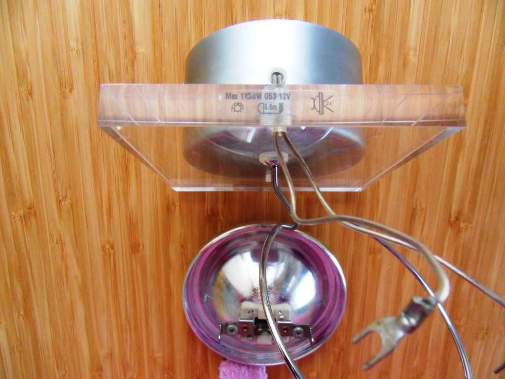 Lampa sufitowa 2 szt typu HALOSPOT elegancka akryl jak grube szkło+ALU