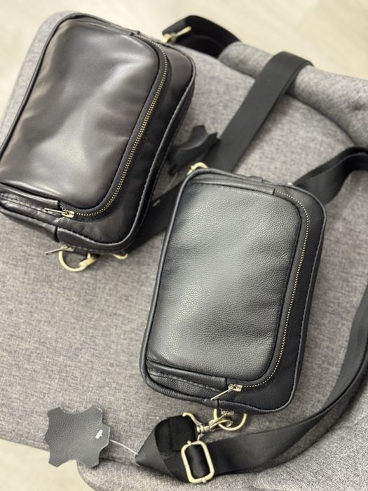 РОЗПРОДАЖ Сумка кожаная мужская бананка шкіряна чоловіча