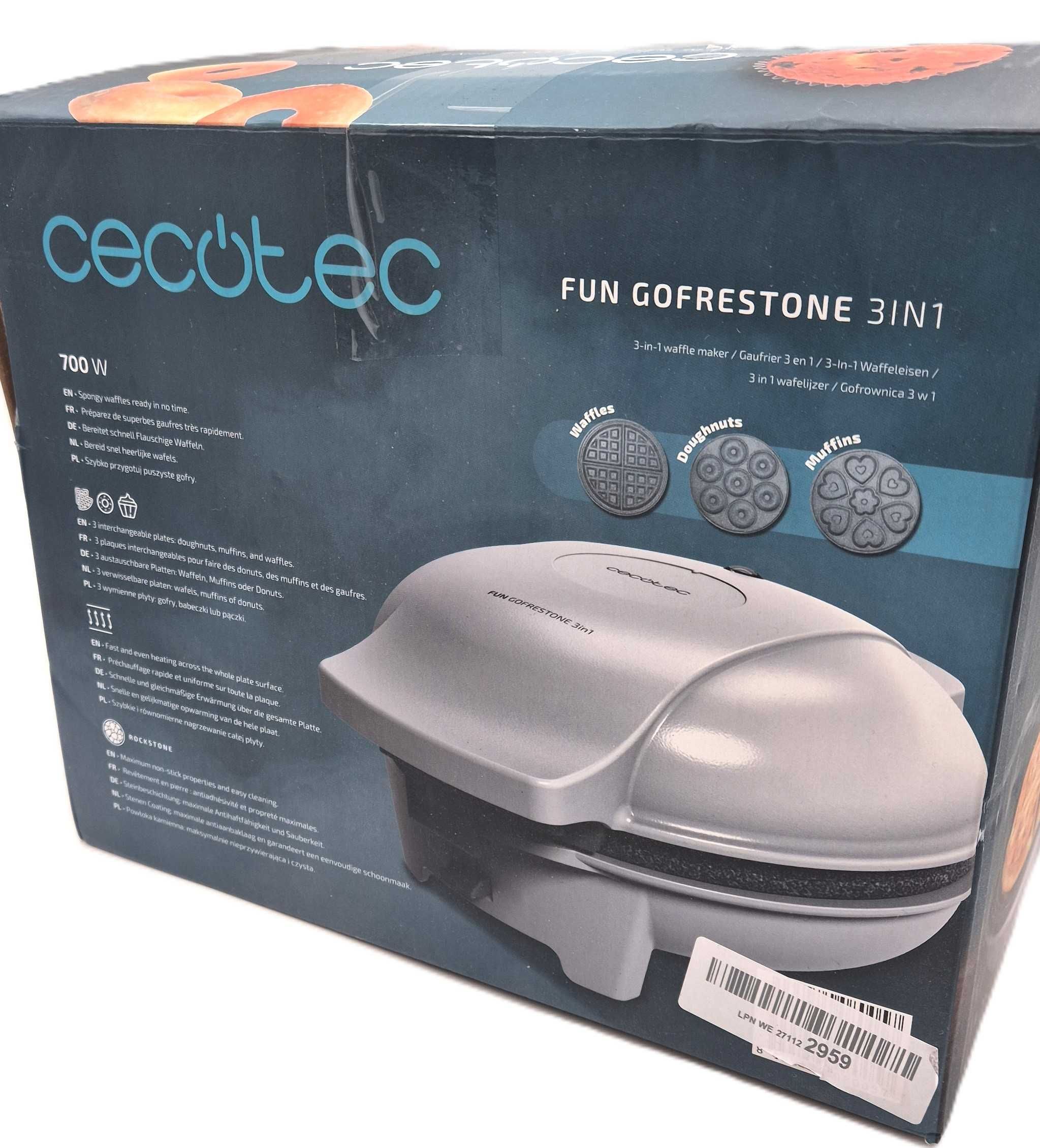 Gofrownica Cecotec fun Gofrestone  3 w 1
