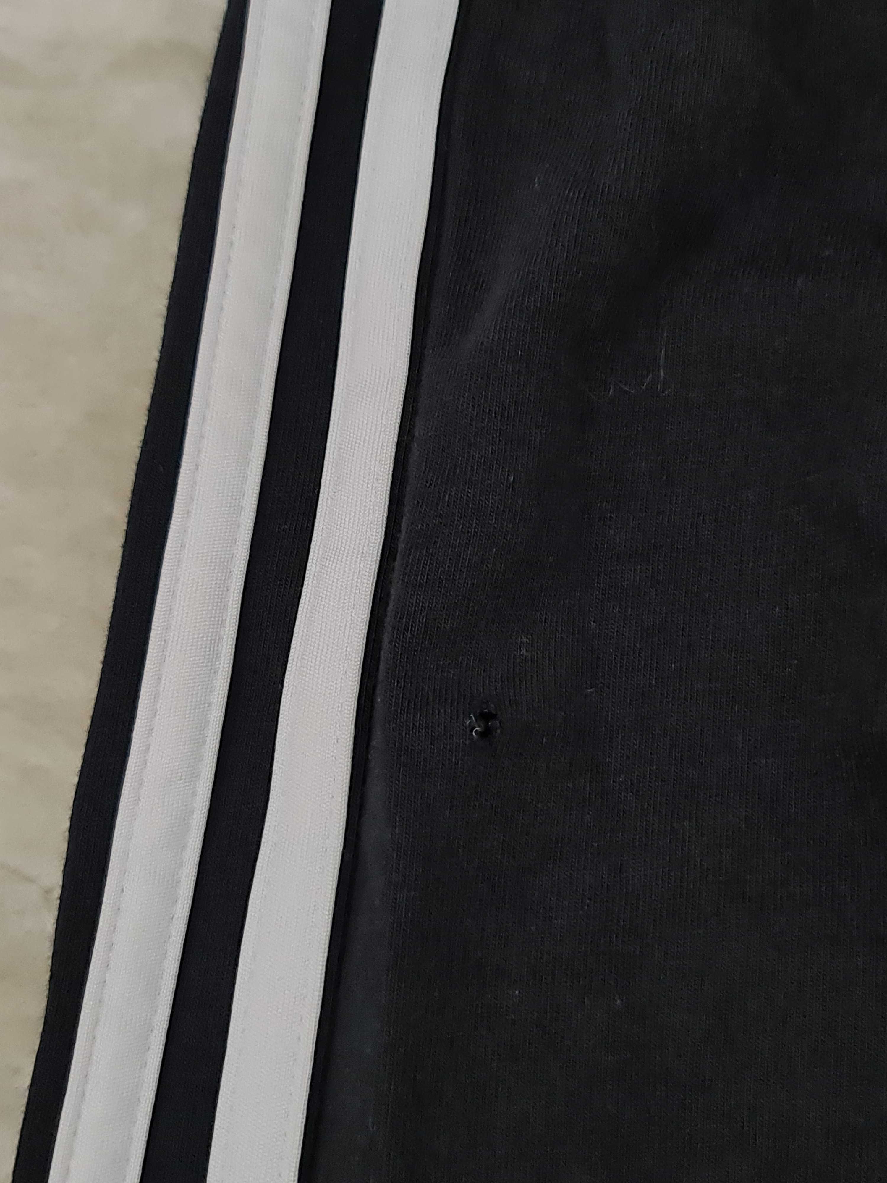 Spodnie Legginsy Adidas Rozmiar S Czarne 3 paski trio Logo