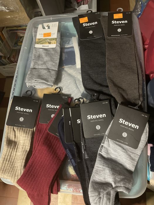 4 pary skarpet  merino meskich 44/46 prążkowane