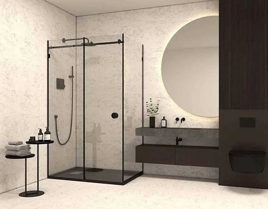Розсувна кутова душова кабіна від виробника. WAVE GLASS