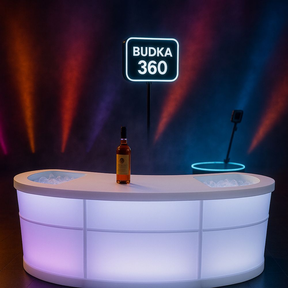 BAR LED STOLIKi kokltajowe LED Wynajem Imprezy Eventy