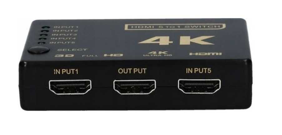 Switch 5x HDMI przełącznik rozdzielacz ULTRA 4K HD 2160P pilot