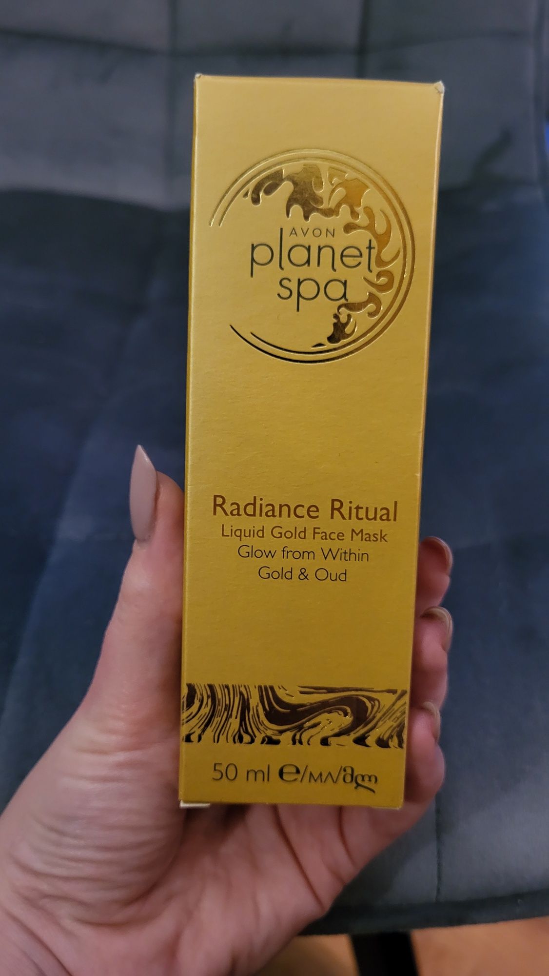 Nowa maska do twarzy płynne złoto Avon Radiance Ritual Planet Spa