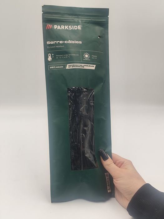 Nowe opaski zaciskowe PARKSIDE 251 szt. różne rozmiary