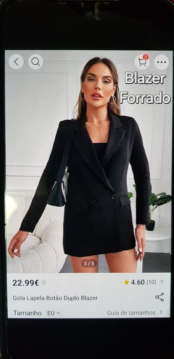 Blazer novo forrado tamanho Xs oversize