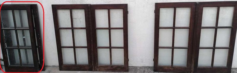 Janelas de madeira - 4 para venda + 1 de oferta