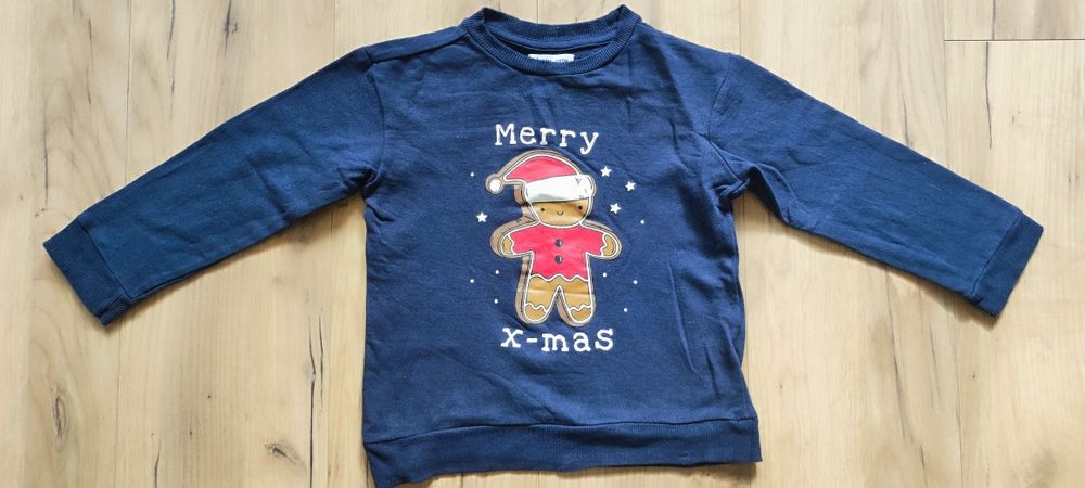 Sweterek świąteczny, rozmiar 116 cm.