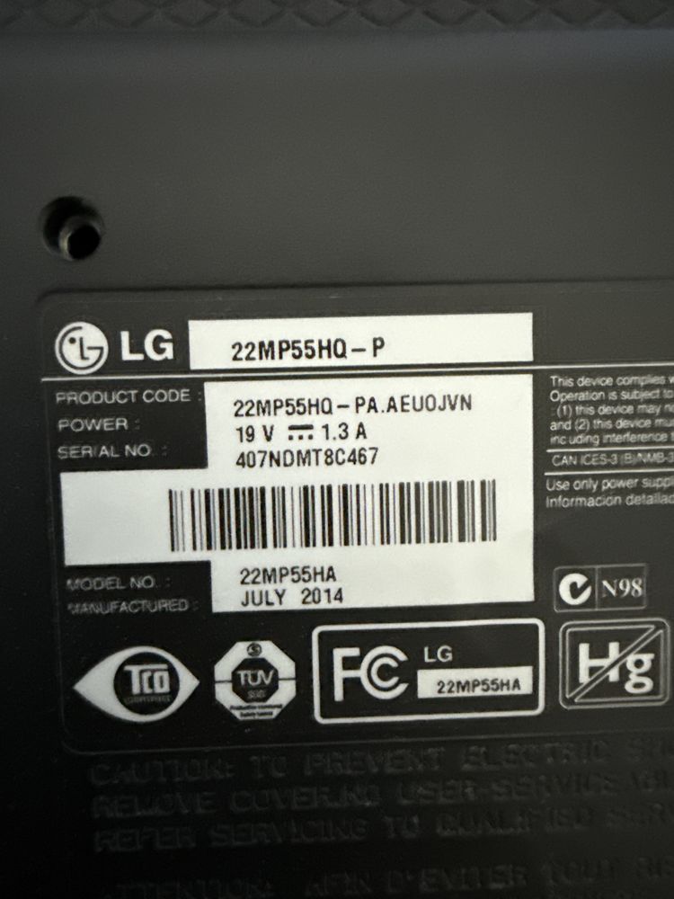 Monitor LG 21,5 cala / sprawny