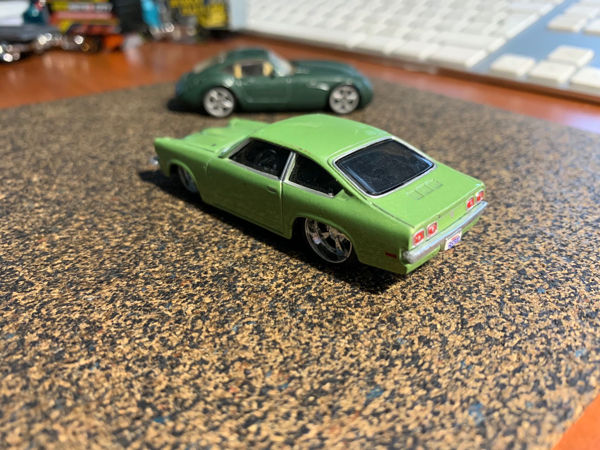 Chevrolet Vega, Green, Maisto 1/64 Hot Wheels premium rlc