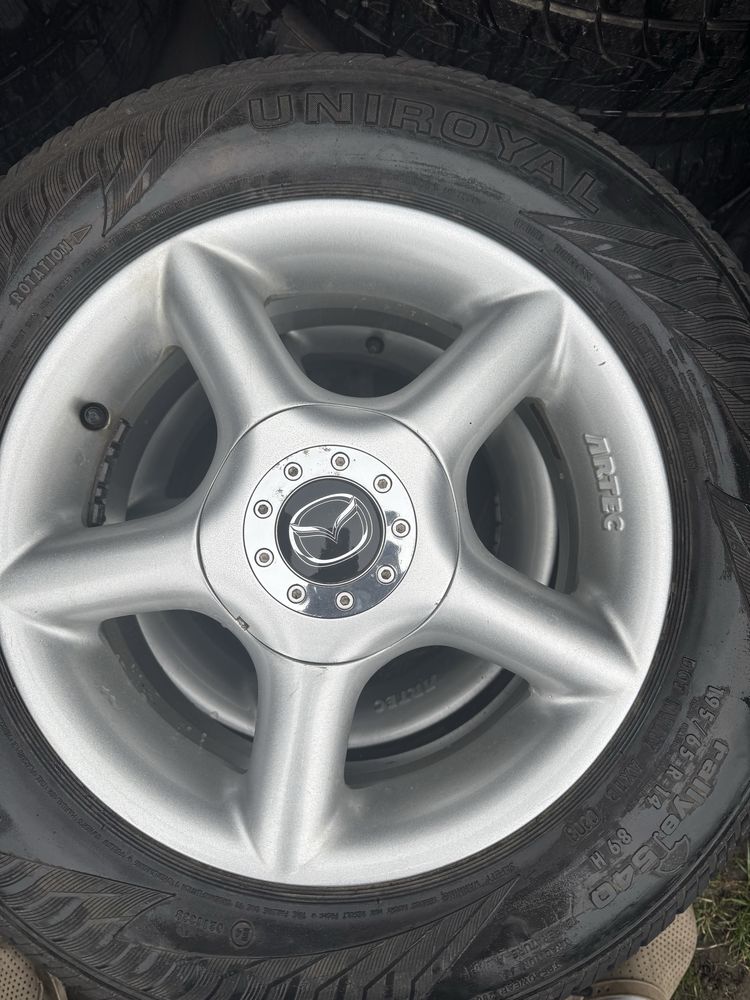 Оригинал диски  Mazda  r14 5/114.3 с резиной 195/65