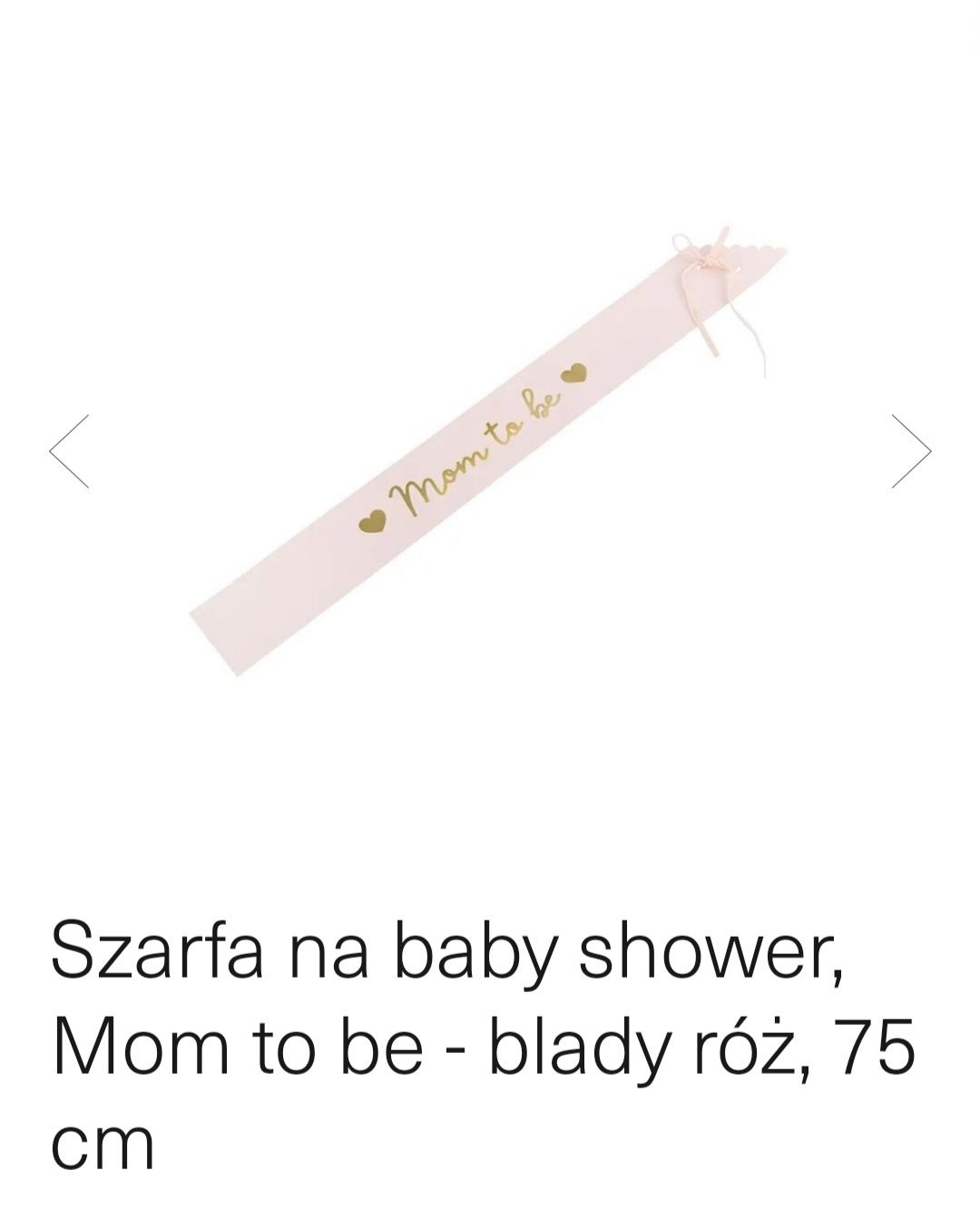 Szarfa na baby shower "Mom to be"