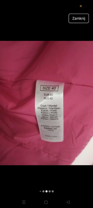 Nowy płaszcz damski z domieszką wełny Orsay L