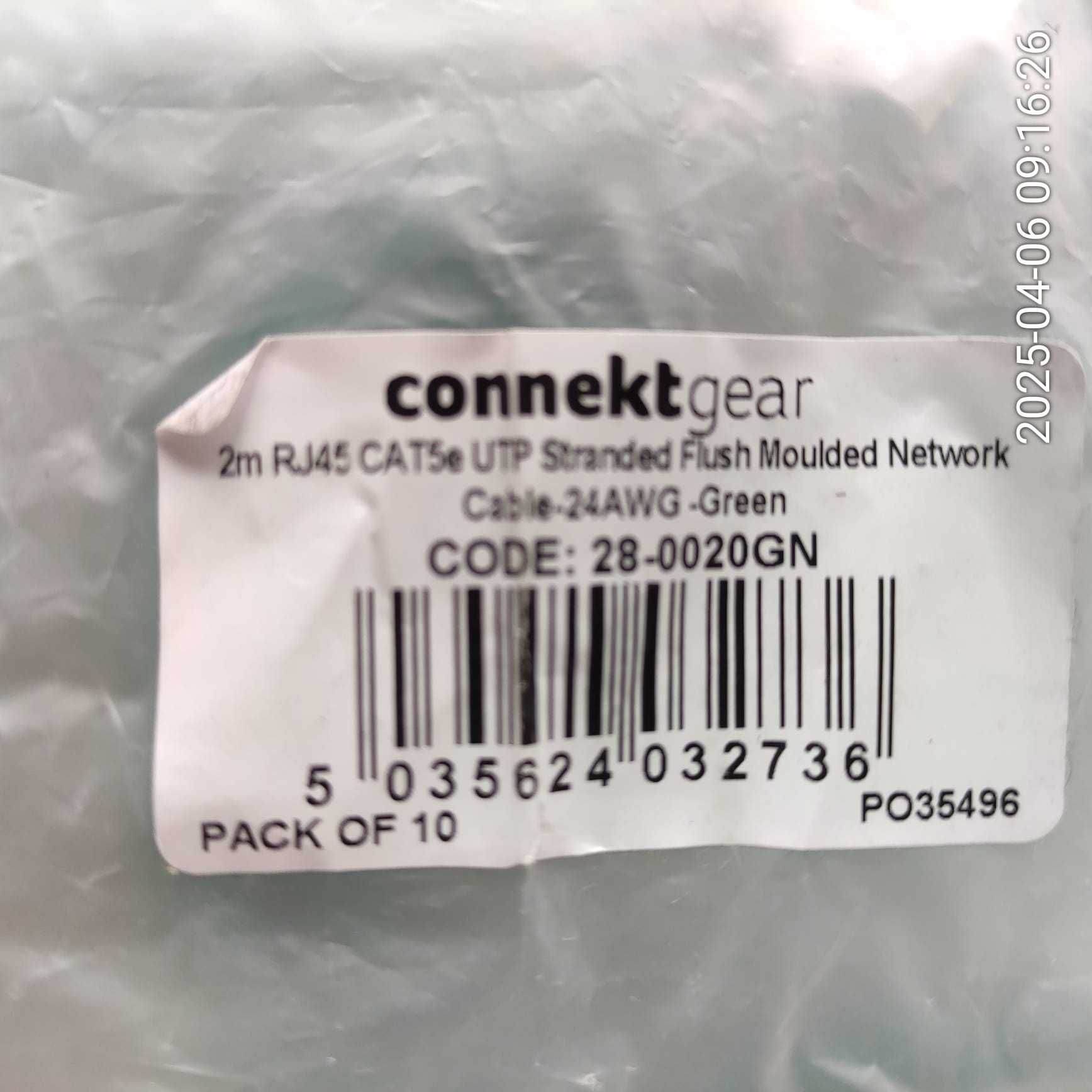 Kabel sieciowy skrętka patchcord Ethernet Rj45 od 2mb  ilość: 80 SZTUK